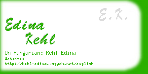 edina kehl business card